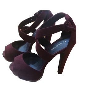 Burgundy Suede Heels